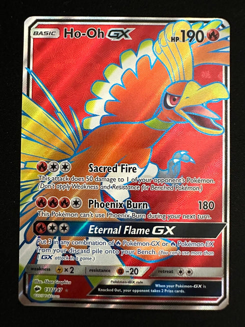 Ho-Oh GX 131/147 Burning Shadows Full Art Holo Pokemon Card